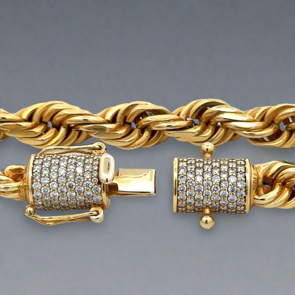 Close up of diamond clasp