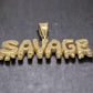 10K Yellow Gold Savage Drip Unisex Pendant