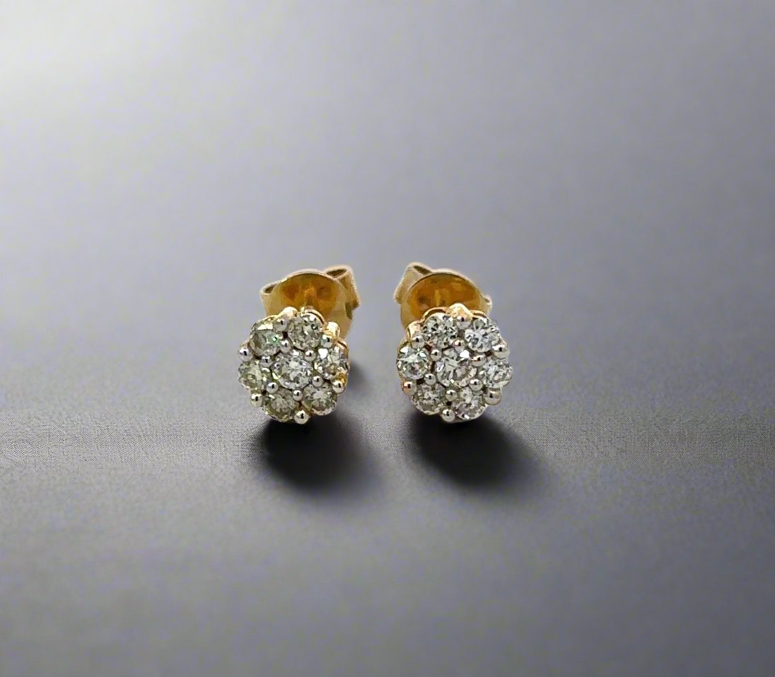 Front of diamond earrings