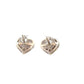 back of heart earrings with white gold screwbacks