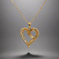 Back of heart necklace with 14K stamp on bail