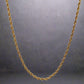 14K Yellow Gold 30" 2.3mm Unisex Rope Chain