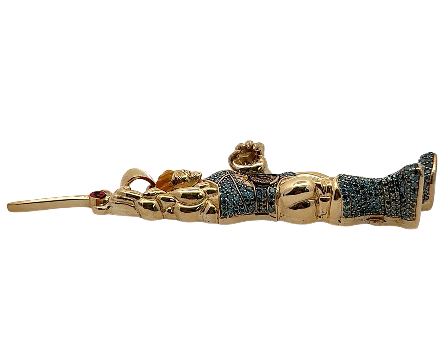 Side of pendant on white background