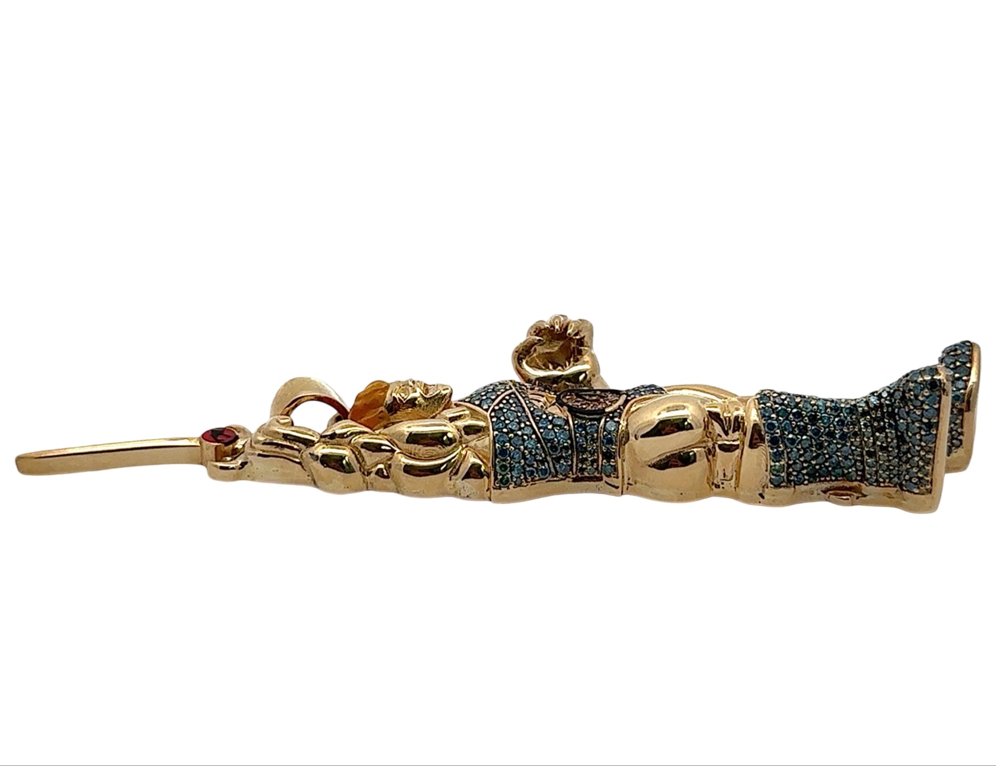 Side of pendant on white background