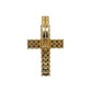 Back of gold cross pendant