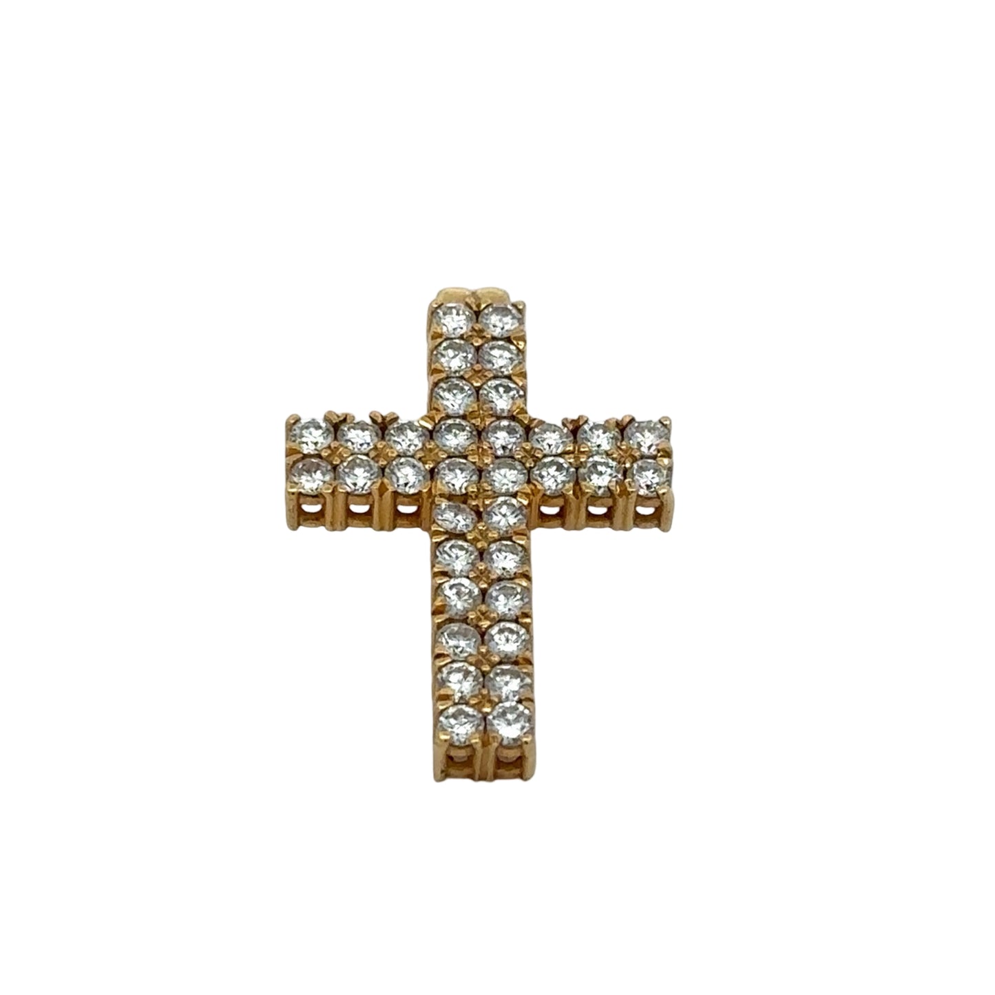 Bottom of gold cross pendant