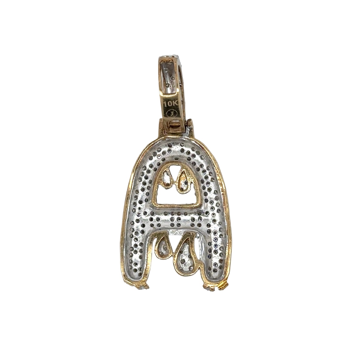 Back of pendant with 10K stamp 