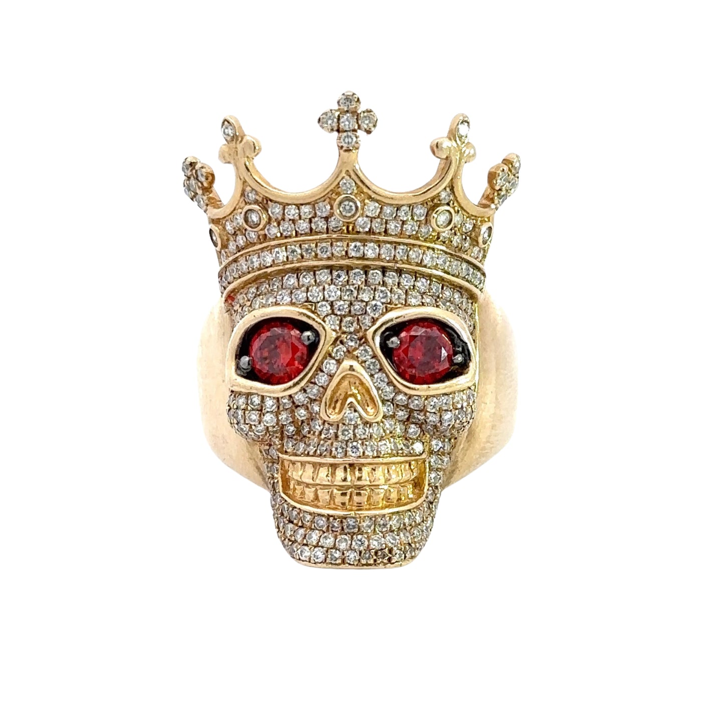 Diamond King Skull Ring