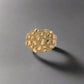 Front of yellow gold nugget ring 