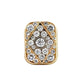 Front of Jumbo diamond rectangle ring with diamonds ranging from .25-.70 carats