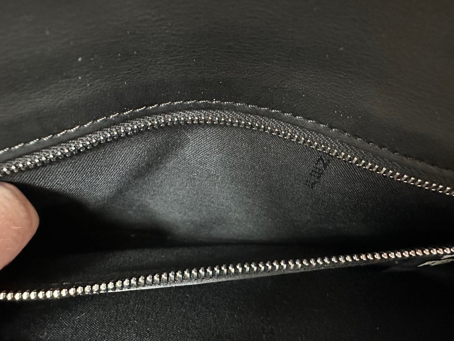 Inside of zip pocket