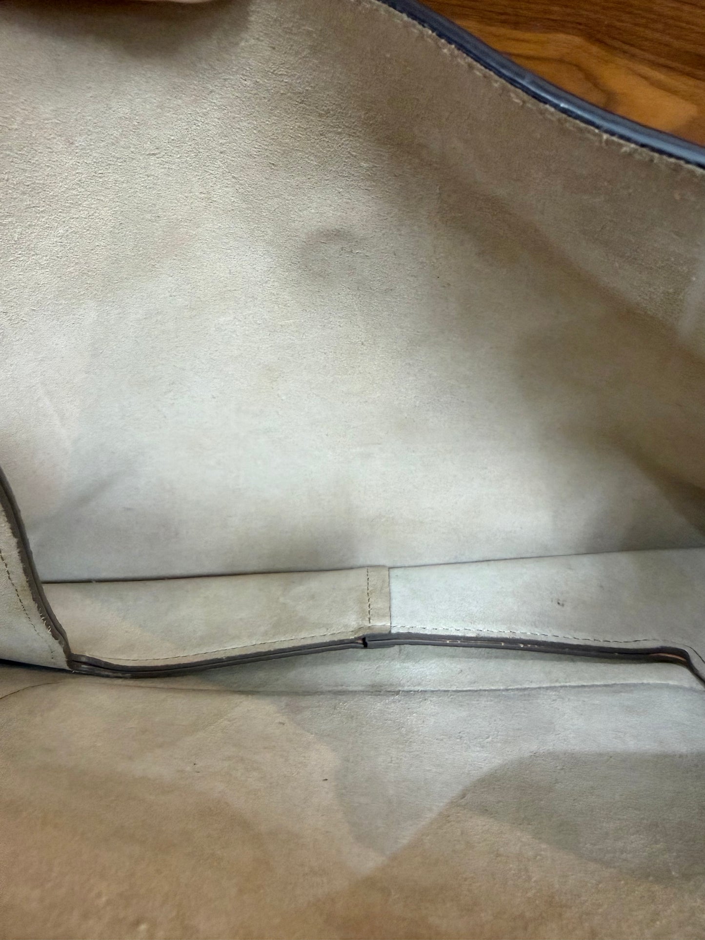 Discoloration on suede interior