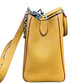 A brown epi leather shoulder bag with a matching shoulder strap, a silver-tone chain detail shown against a plain white background.