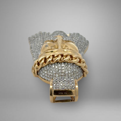 Gold and diamond pendant with 10K stamp