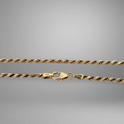14K Yellow Gold 28" 2.3mm Rope Chain