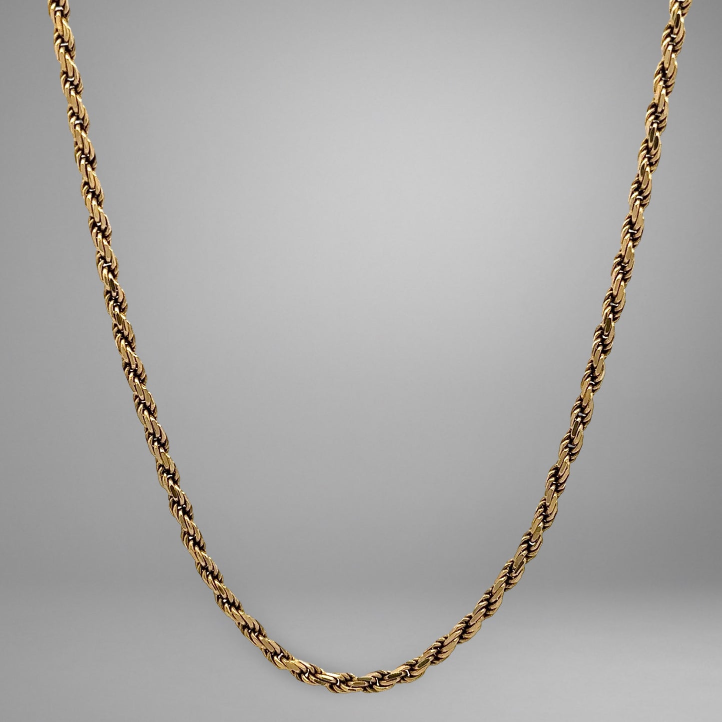 14K Yellow Gold 28" 2.3mm Rope Chain