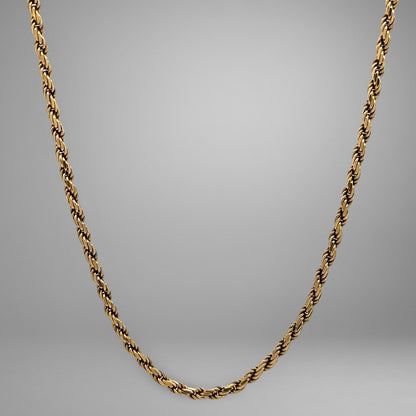14K Yellow Gold 28" 2.3mm Rope Chain