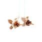 Rose gold butterfly stud earring, shown from the back on a white background.