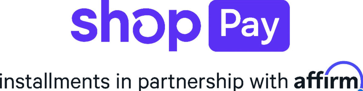 Shop Pay logo with 'installments in partnership with Affirm' text