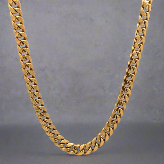 10K Yellow Gold 28" 6.5mm Unisex Cuban Link Chain