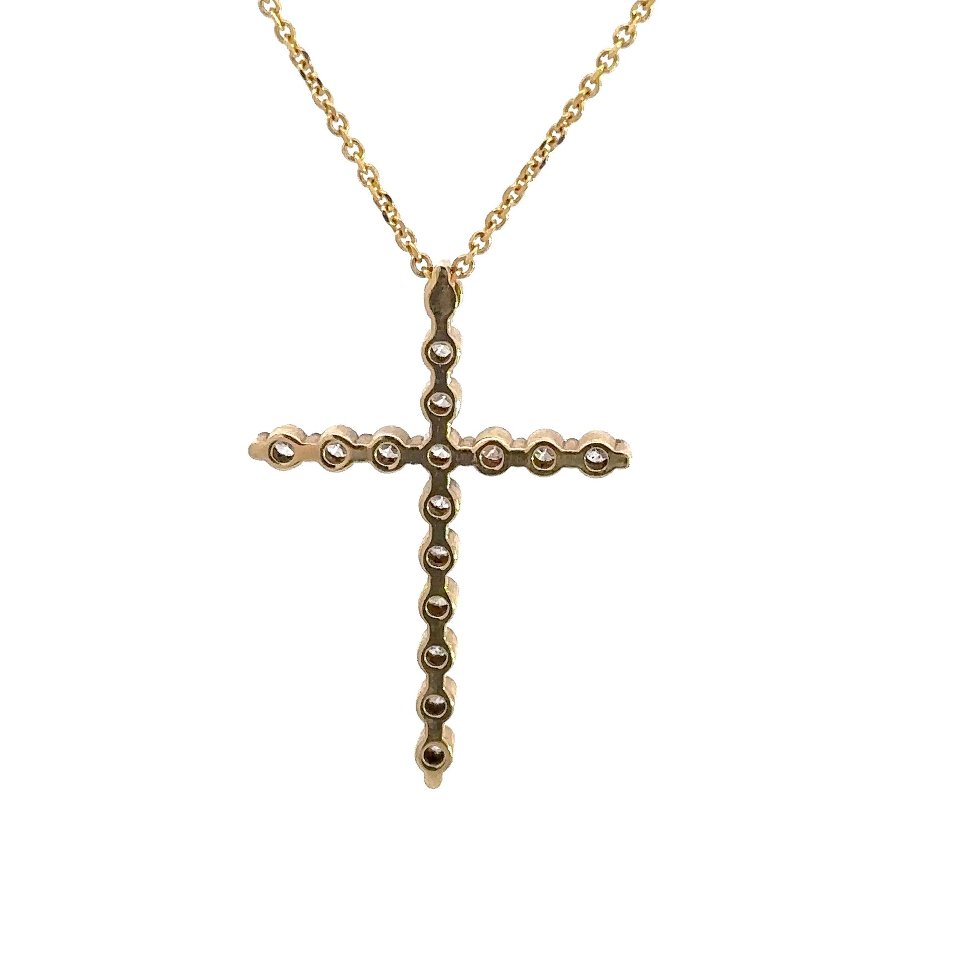 Back of cross with gold outline