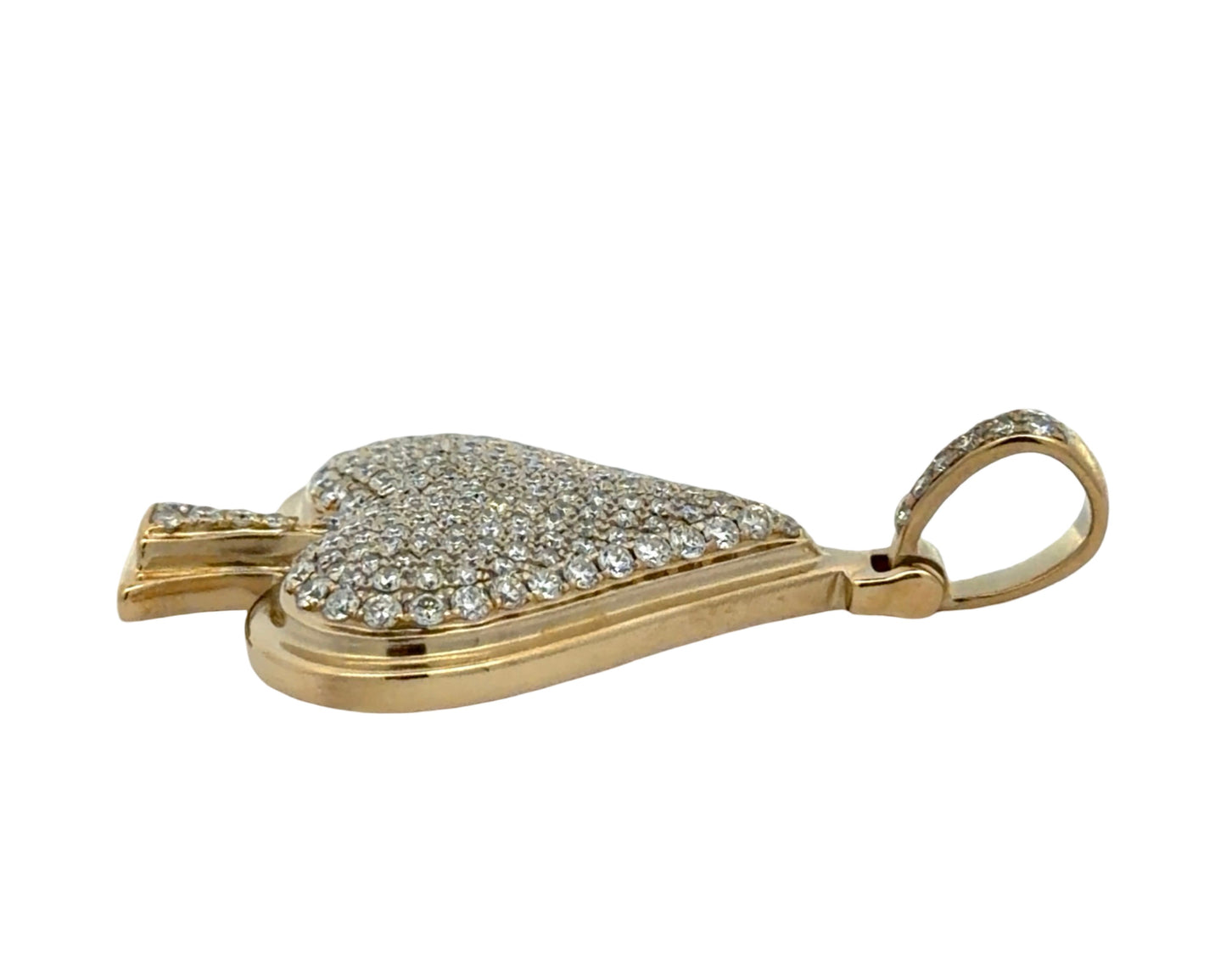 Side of pendant on white background