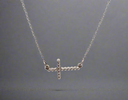 Front of white gold necklace