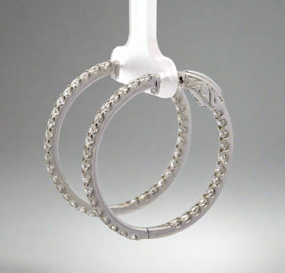 Side of diamond hoops