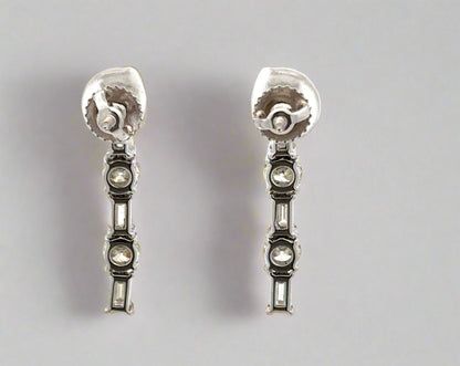 Back of white gold drop earrings