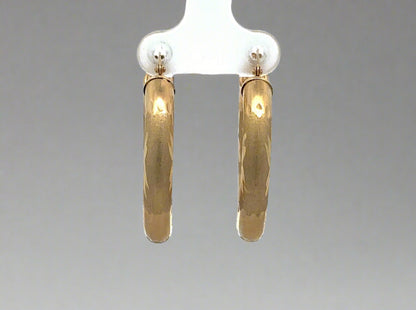 Front of yellow gold hoops