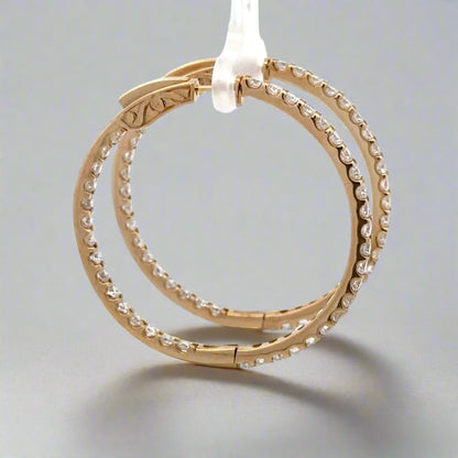 Side of diamond hoops