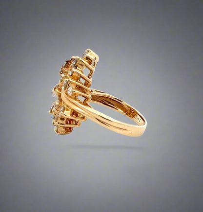 Side of cluster ring with 197 stamp inside band