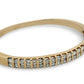 Gold bracelet with diamonds on a white background