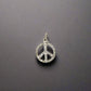 Front of diamond peace sign pendant