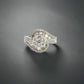 Front of white gold diamond ring 