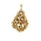 yellow gold nugget style pendant with 5 small round diamonds