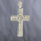 Front of white gold diamond cross pendant