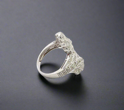 Side of white gold diamond ring