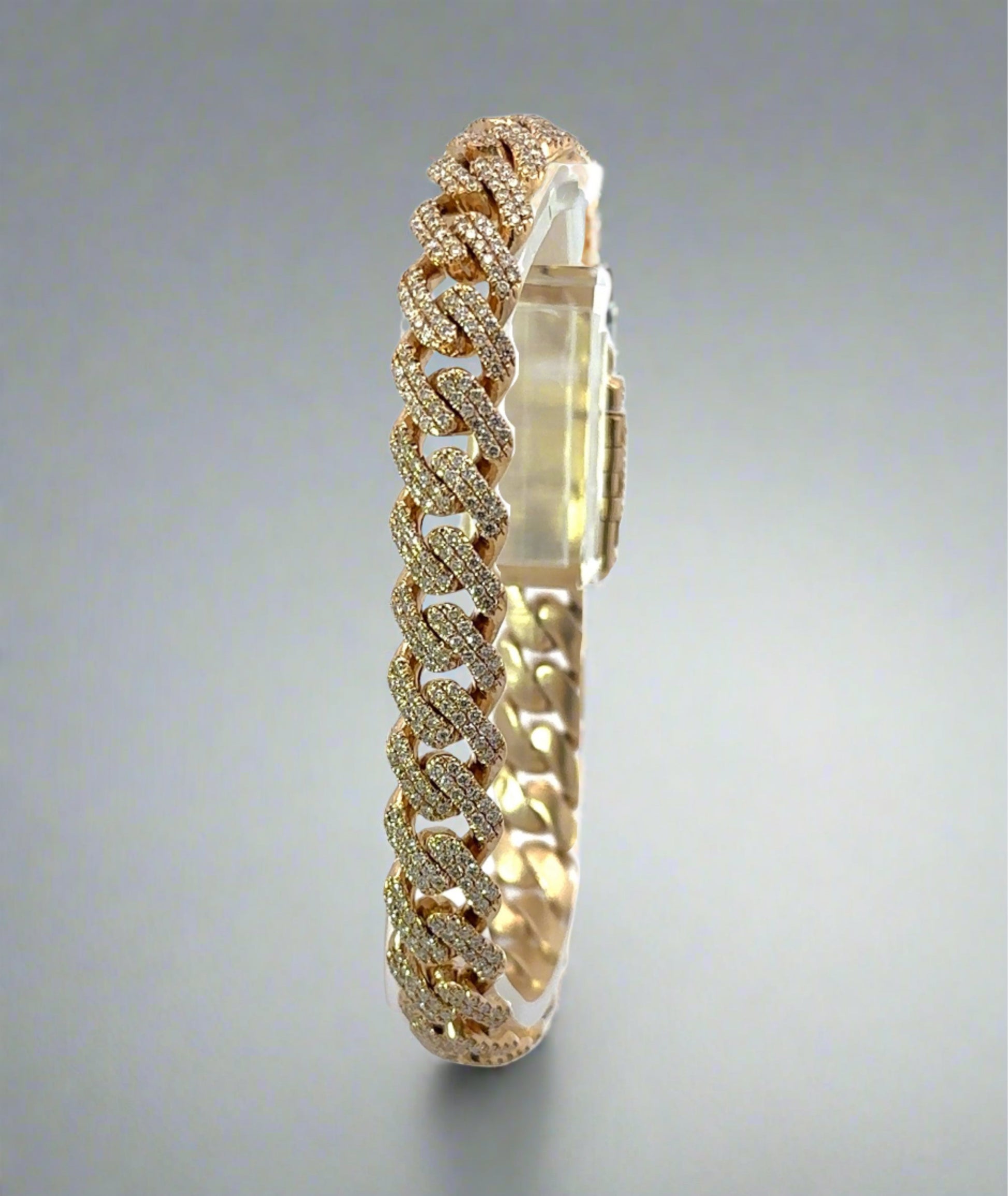 Front of diamond cuban bracelet