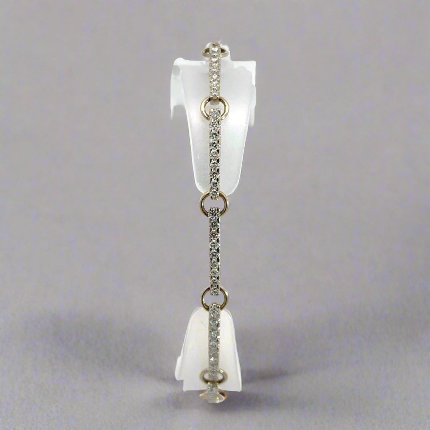 Front of white gold diamond bracelet