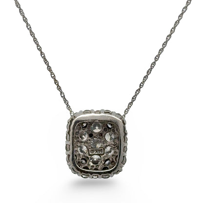 Back of white gold pendant with 14K stamp