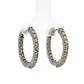White gold diamond hoop earrings