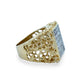 Side of gold nugget ring