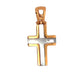 Rose Gold cross pendant with white chrome embellishment
