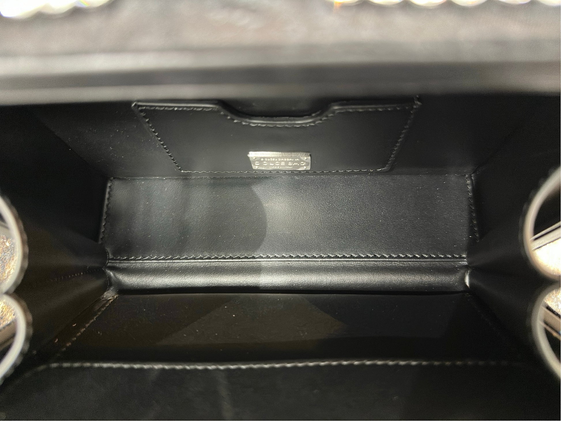 Inside of bag with card slot