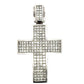 Front of White Gold Diamond Cross with princess-cut diamonds covering pendant