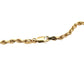 10K yellow gold lobster clasp with stamp and scratches on clasp