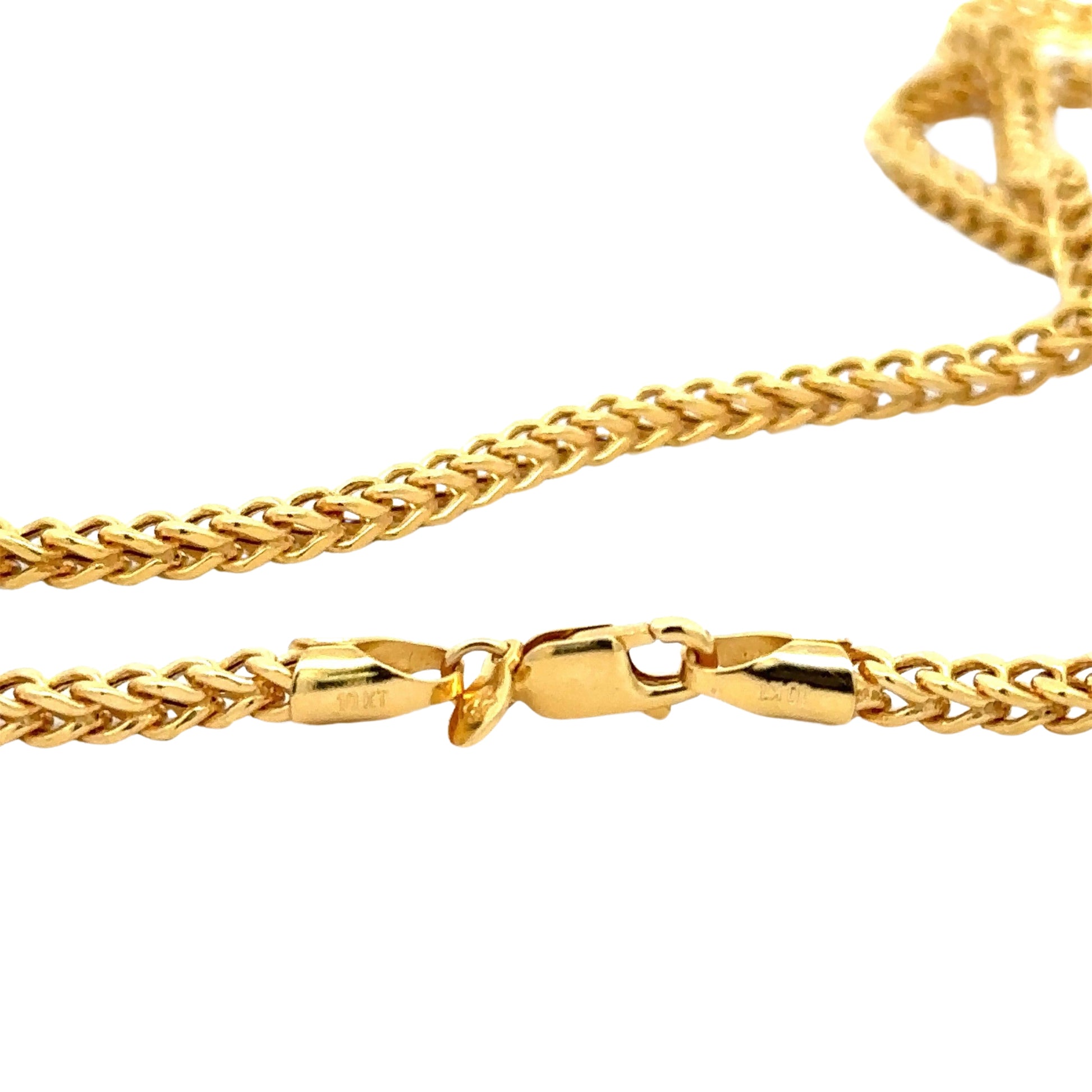 Lobster clasp with 10K yellow gold stamp