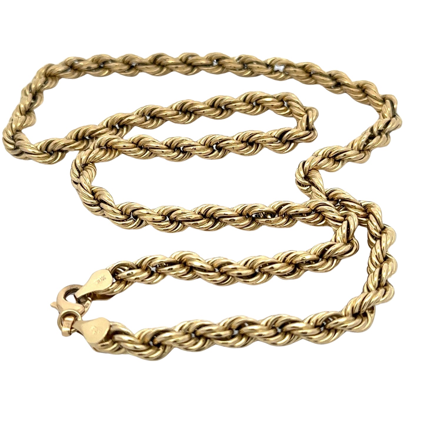 yellow gold rope chain 