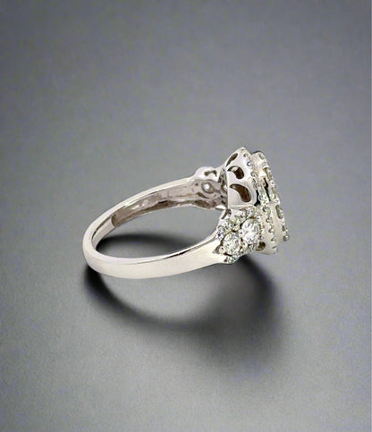 Side of white gold ring